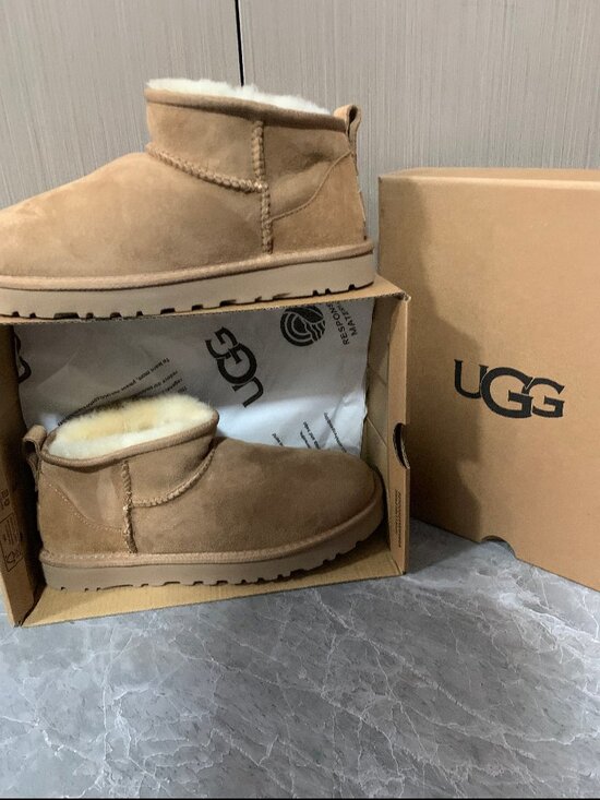 UGG Shoes - UGG Classic Ultra Mini Boots Chestnut Ankle Booties